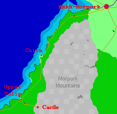 Terrain between Ankh-Morpork and the castle, by Kefka (original map by Pinkfish)